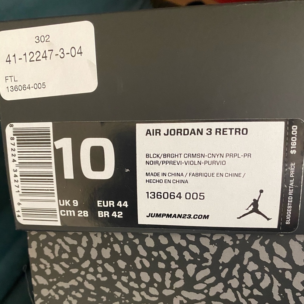 JORDAN RETRO 3 CRIMSON